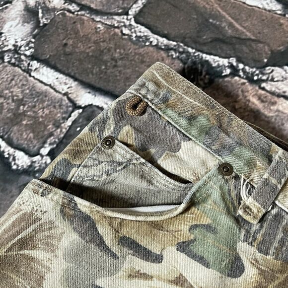 Vintage Wrangler Rugged Wear Jeans Mens 44x28 Advantage Leaf Camo Hunting Pants - Picture 7 of 13